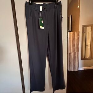 HALARA Gray Blue Waffle Textured Pants